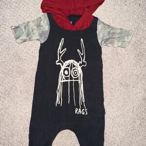 Rags Trinny Hooded Romper 3-6m